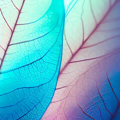 Close-up of the leaf texture. Generative AI.