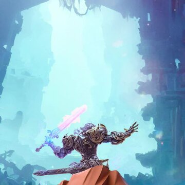 Swordman in the anciant cave 
