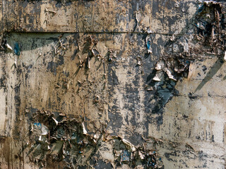 Faded wall with peel off paint surface texture