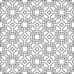 Geometric pattern of lines.  Black and white pattern for web page, textures, card, poster, fabric, textile.