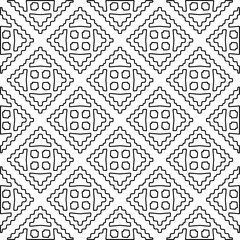 Geometric pattern of lines.  Black and white pattern for web page, textures, card, poster, fabric, textile.