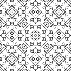 Geometric pattern of lines.  Black and white pattern for web page, textures, card, poster, fabric, textile.