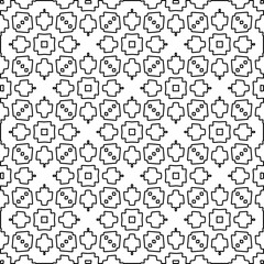 Geometric pattern of lines.  Black and white pattern for web page, textures, card, poster, fabric, textile.