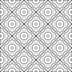 Geometric pattern of lines.  Black and white pattern for web page, textures, card, poster, fabric, textile.