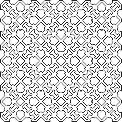 Geometric pattern of lines.  Black and white pattern for web page, textures, card, poster, fabric, textile.
