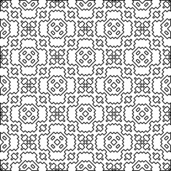 Geometric pattern of lines.  Black and white pattern for web page, textures, card, poster, fabric, textile.
