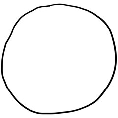 Doodle round circle border frame