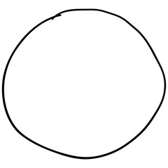 Doodle round circle border frame