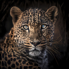 Fototapeta na wymiar Leopard. Generative AI