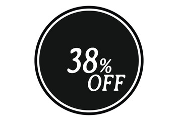 38% Off, Sale Discount Banner. Discount offer price, special offer sales promotions. vector template illustration