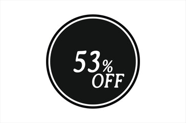 53% Off, Sale Discount Banner. Discount offer price, special offer sales promotions. vector template illustration