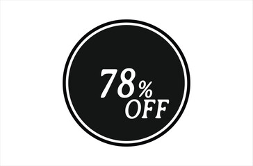 78% Off, Sale Discount Banner. Discount offer price, special offer sales promotions. vector template illustration