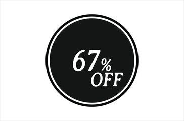 67% Off, Sale Discount Banner. Discount offer price, special offer sales promotions. vector template illustration