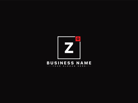 Minimalist OZ Logo Letter, Square Shape Oz zo Letter Logo Icon Design