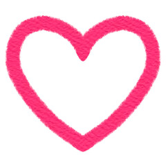 pink heart on white