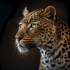 Naklejka premium Leopard. Generative AI