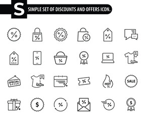 Simple Set of Discounts and Offers Icon.
