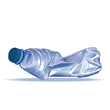 Illustration of water bottle plastic