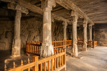 Exclusive Monolithic Rock Carved- Krishna Mandapam is UNESCO's World Heritage Site located at...