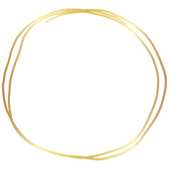 Golden doodle round circle border frame