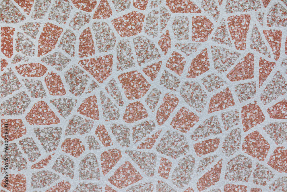 Poster tracery of ceramic tile for pattern and background.