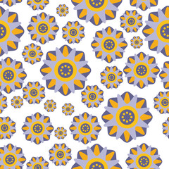Daisy flower vector pattern Illusration floral background