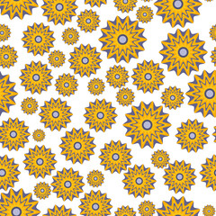 Daisy flower vector pattern Illusration floral background