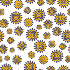 Daisy flower vector pattern Illusration floral background