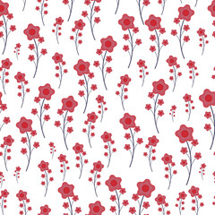 Fototapeta na wymiar Daisy flower vector pattern Illusration floral background