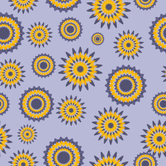 Daisy flower vector pattern Illusration floral background