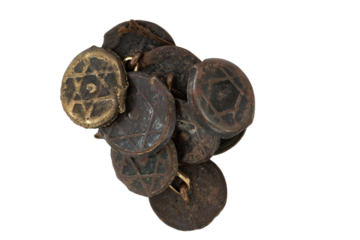 alte Knöpfe mit dem Davidsstern einer jüdischen Familie