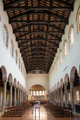 Italy, May 07, 2023: architectural beauties in the historic center of Ravenna
