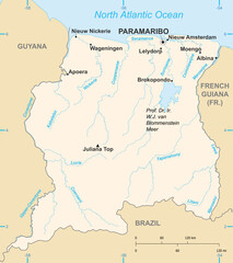 Overview Map of Suriname 