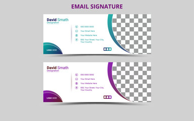 Vector Corporate Modern Email Signature Design Template. 