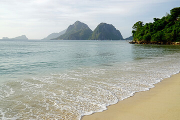 afternoon mood at a tropical beach on palawan island