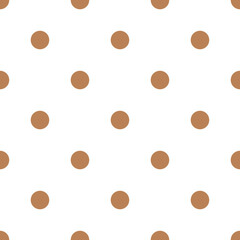 Seamless pattern with Bongo Skin color Polka dot. Dotted background.	