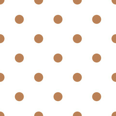 Seamless pattern with Bongo Skin color Polka dot. Dotted background.	