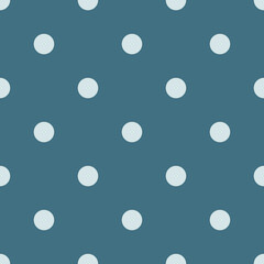 Seamless pattern with blue color Polka dot. Dotted background.	