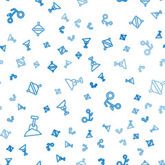 Set line Sandbox with sand and shovel, Bicycle for kids and Whirligig toy on seamless pattern. Vector