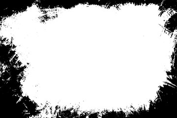 Grunge border texture background. Abstract frame overlay. PNG graphic illustration with transparent background.