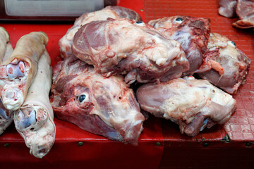 fresh meat from a local market on cebu island