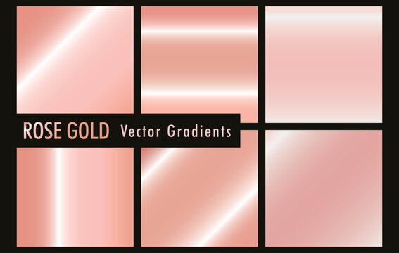 Rose gold gradient vector palettes