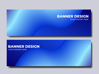 Luxury and modern banner design with blue gradient color