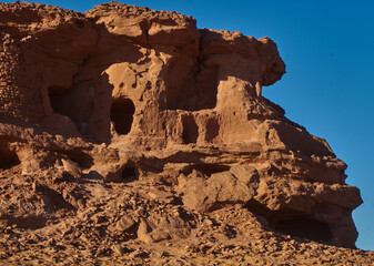 red rocks in  the desert of algeria