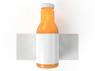 Professional and High-Quality Juice Bottle Mockup that Gives Your Design a Premium Look and Feel - transparent background - 3D rendering