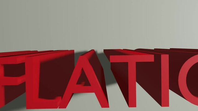 Inflation Text Transition 3D Animation