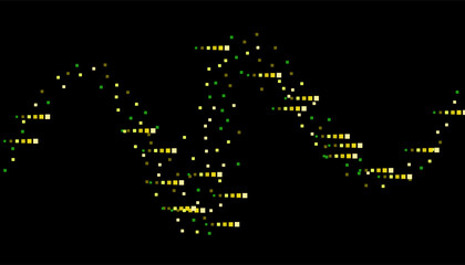 Bright squares on a black background. Festive background, disco. Design element, festive unusual background. Vector illustration, eps 10