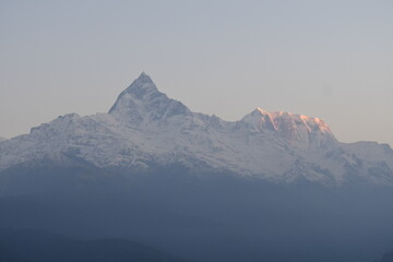 Fototapeta na wymiar Annapurna Range with the famous fish tail peak