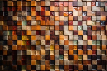 Wooden tile background with beautiful workmanship, generative ai