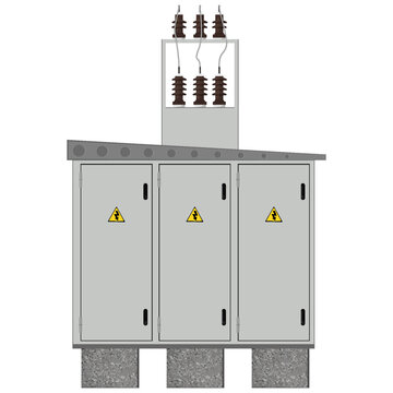 Control Panel. Production control panel. Vector graphics
